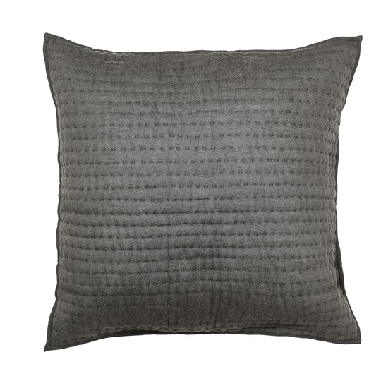Kayah Cotton Sqaure Pillow Sham Charcoal