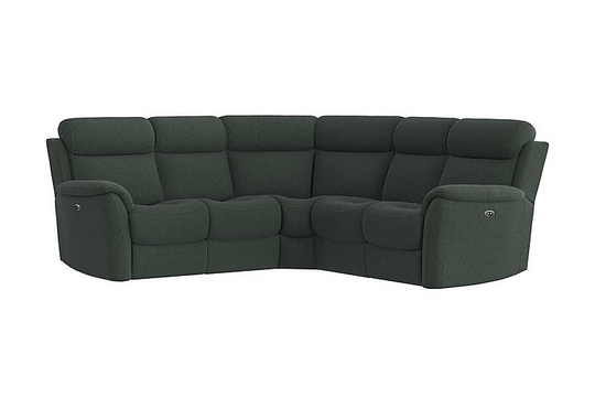 Relax Station Revive Fabric Power Recliner Corner Sofa - Green
