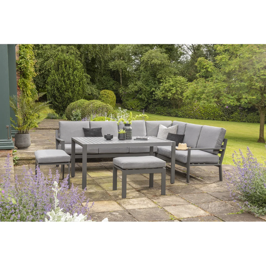 Abhik 8 - Person Corner Sofa Set with Cushions