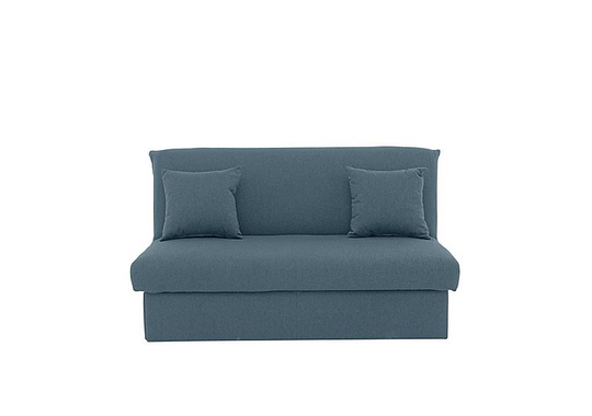 Versatile Small 2 Seater Fabric Sofa Bed No Arms