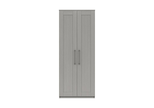 London Bedrooms - Fenchurch 2 Door Tall Wardrobe - Grey