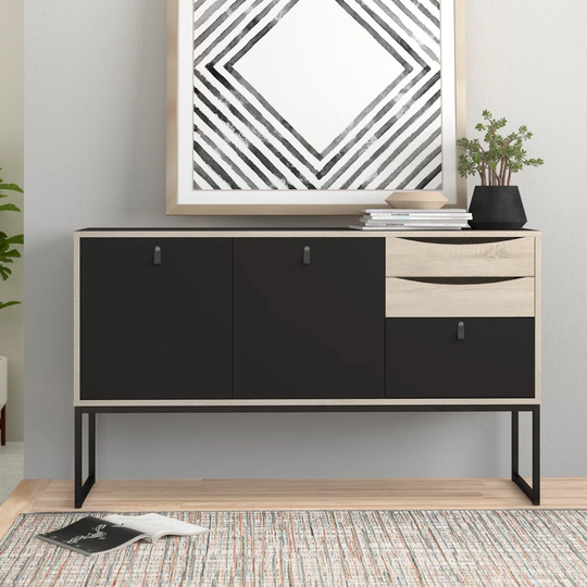Elsass 147.2Cm Wide 3 Drawer Sideboard