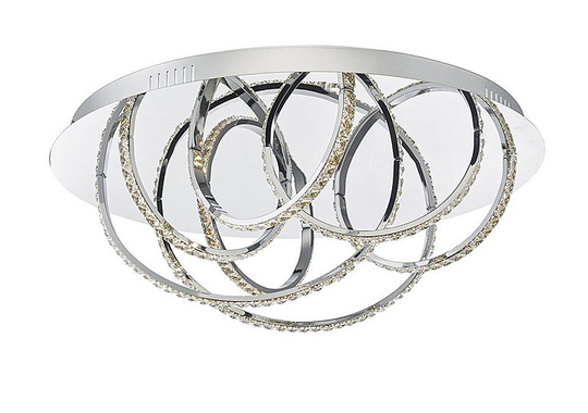 Elara 7 Light Flush Ceiling Light - Silver