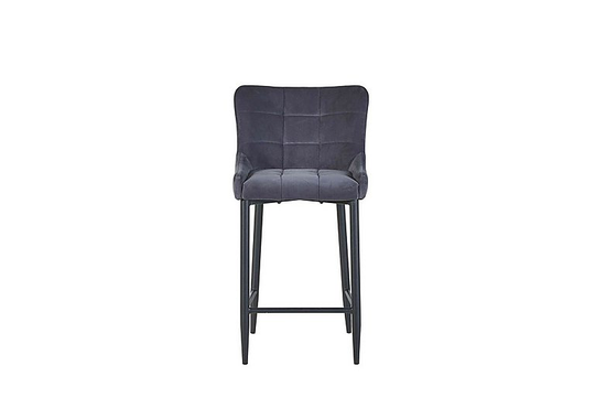Kos Velvet Counter Stool - Grey