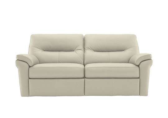 G Plan - Seattle 3 Seater Leather Manual Recliner Sofa - Grey