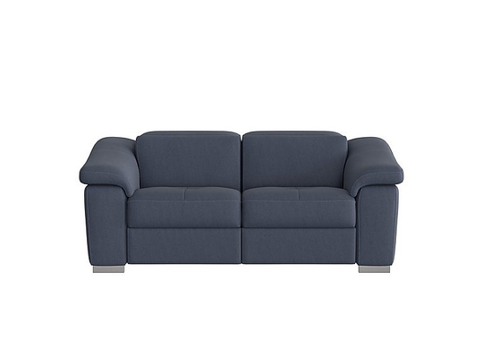 Nicoletti - Galileo 2 Seater Fabric Power Recliner Sofa - Blue