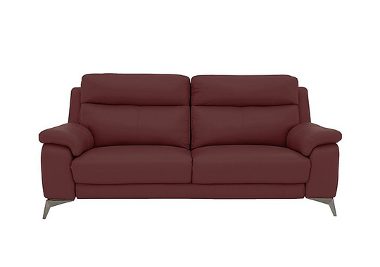 Missouri 3 Seater Leather Sofa - Red- World of Leather