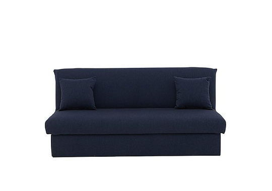 Versatile 3 Seater Fabric Sofa Bed No Arms - Blue