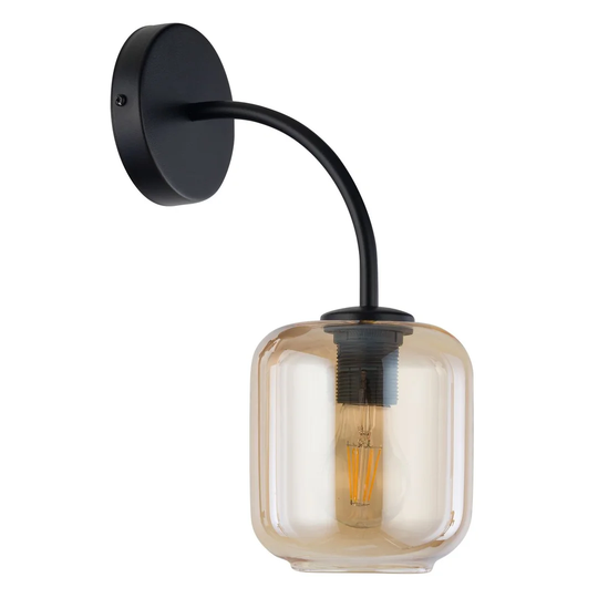 Shine 1 - Light Black Armed Sconce