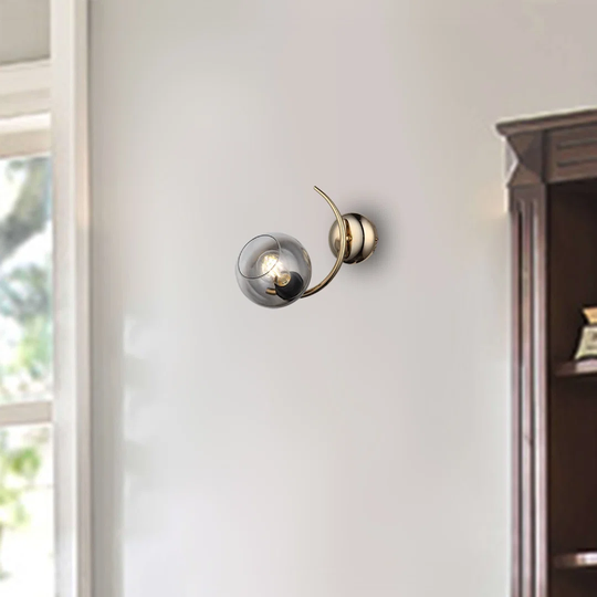 Hedra 1 - Light Chrome Armed Sconce