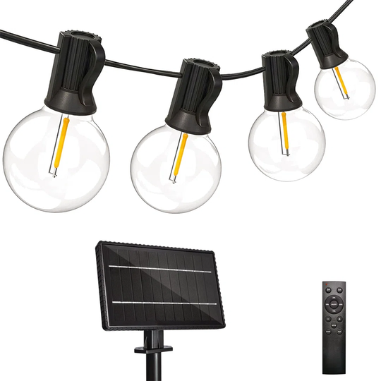 Andrez 31M Solar Powered 52 - Bulb Festoon Lights String Light