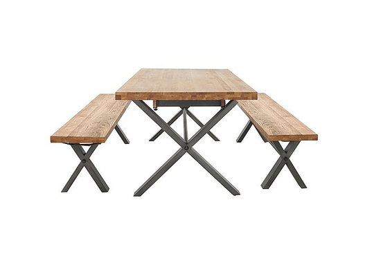Earth Small Dining Table and 2 Dining Benches