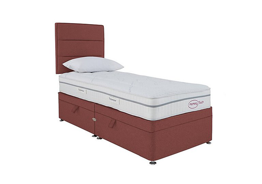 Sleepeezee - Memory Touch Ortho Side-lift Ottoman Divan Set - Single - Red