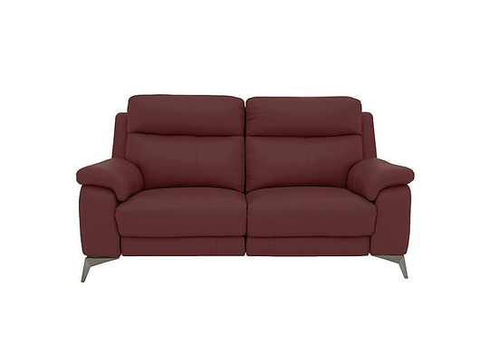 Missouri 2 Seater Leather Power Recliner Sofa - Red- World of Leather