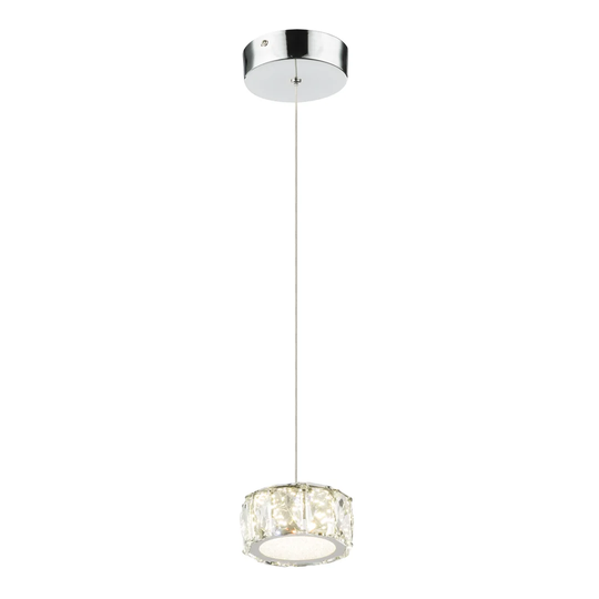 1 Light LED Crystal Pendant