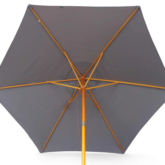 3m Round Wooden Centre Pole Parasol
