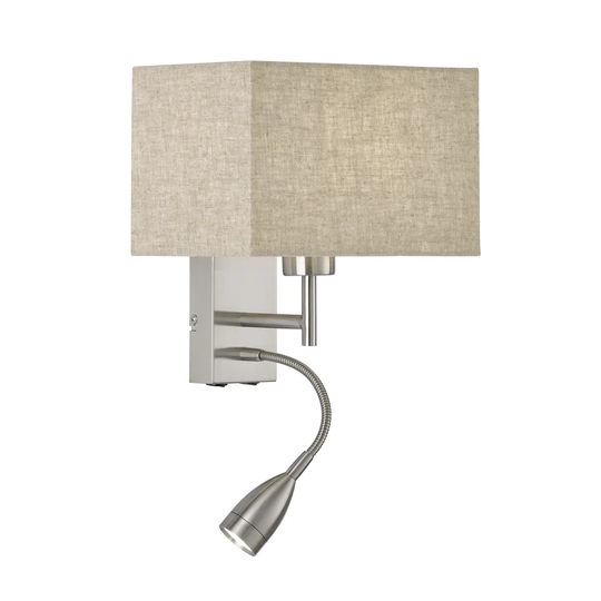 Dworman 2 - Light LED Nickel Armed Sconce