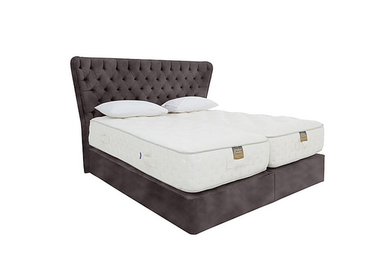 Harrison Spinks - Yorkshire 25,000 Divan Set with Zip and Link Mattress - King Size - Grey