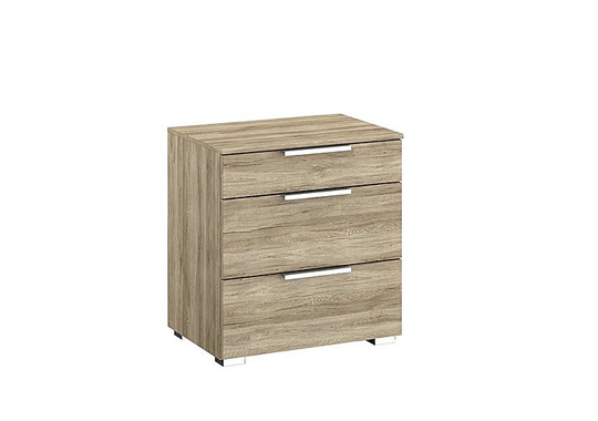 Rauch - Lando 3 Drawer Bedside Table - 55cm - Brown