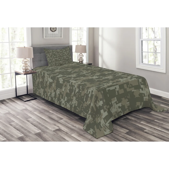 Adelline Sage Green Bedspread Set with Pillow Sham