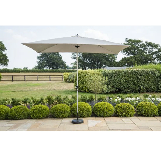 Baldwin 3m x 2m Rectangular Garden Parasol - Grey