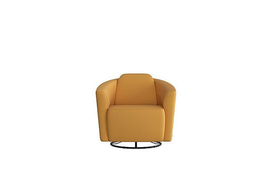 Nicoletti - Ketty Leather Swivel Chair - Yellow