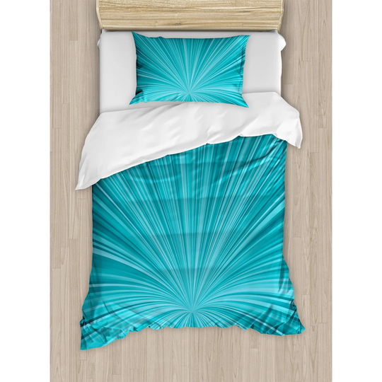Staley Teal 100% Brushed Microfibre Duvet Cover Set