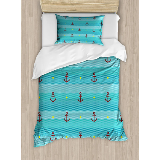 Sandoval Aqua 100% Brushed Microfibre Duvet Cover Set