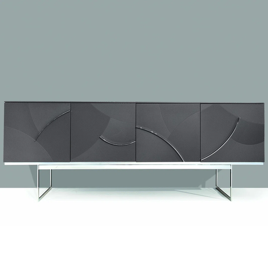Cloud 220Cm Wide 1 Drawer Walnut Wood Sideboard