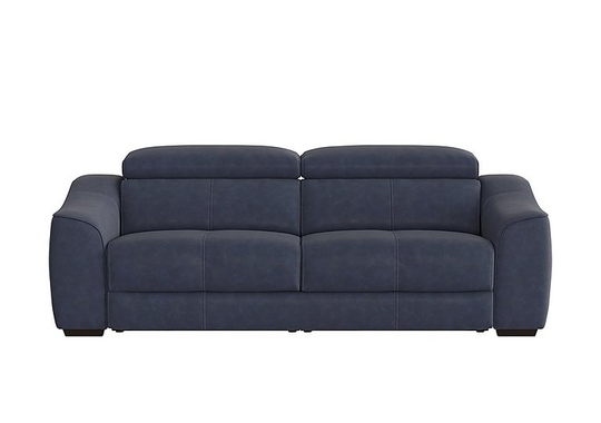 Elixir 3 Seater Fabric Sofa Bed - Blue- World of Leather