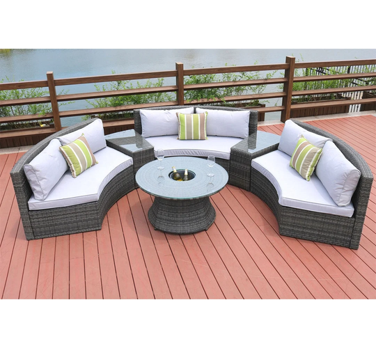 Goodlett 6 Person Rattan Sofa Set