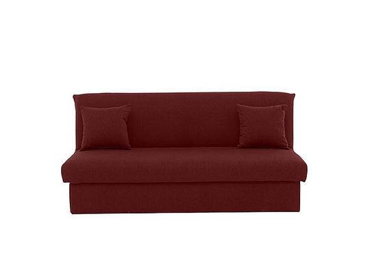 Versatile 3 Seater Fabric Sofa Bed No Arms - Red