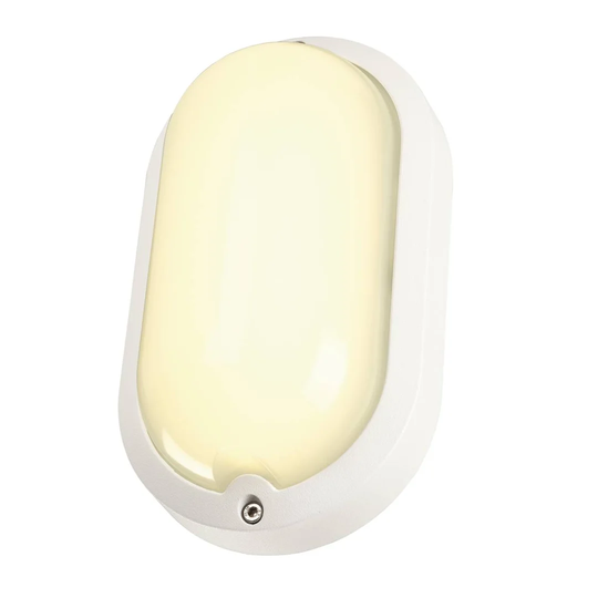 Oval Wall Light in White or Silver Grey