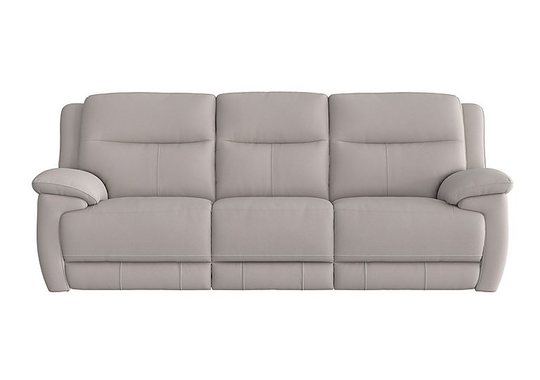 Touch 3 Seater Heavy Duty Fabric Power Recliner Sofa with USB Ports - Grey