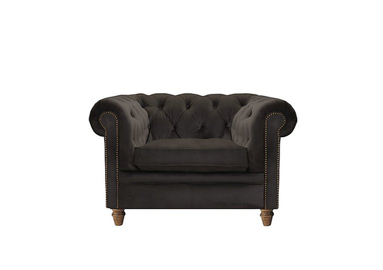 Alexander and James - New England Newport Fabric Armchair - Brown