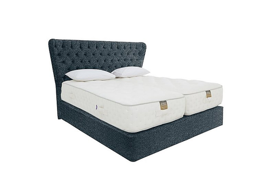 Harrison Spinks - Yorkshire 25,000 Divan Set with Zip and Link Mattress - King Size - Blue