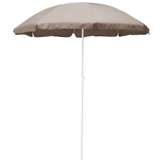 Aluminum And Fiberglass Beach Umbrella 180 Cm Alize Taupe