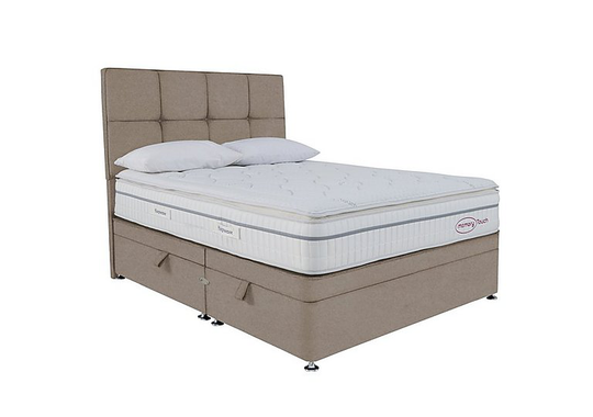 Sleepeezee - Memory Touch 2800 Side-lift Ottoman Divan Set - King Size - Beige