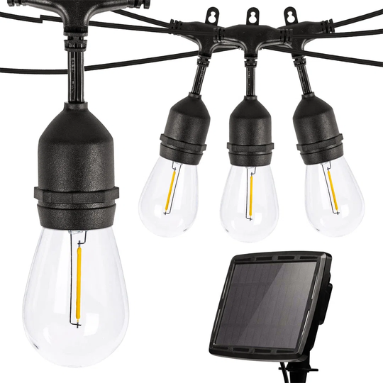 Alexiya 10M Solar Powered 15 - Bulb Standard String Light