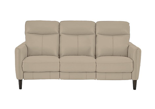 Compact Collection Petit 3 Seater Leather Power Recliner Sofa- World of Leather
