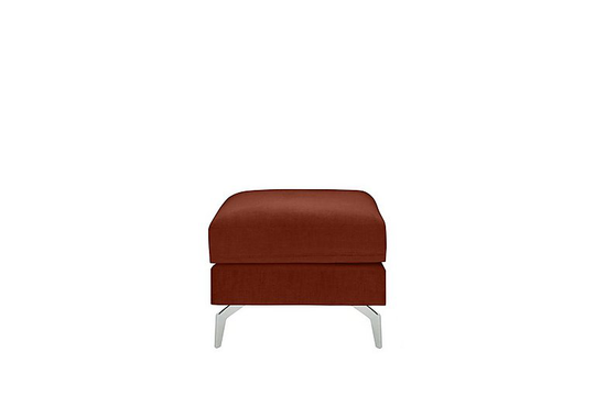 Skylar Fabric Footstool - Orange