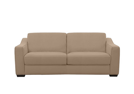 Optimus 3 Seater Leather Sofa Bed with Memory Foam Mattress- World of Leather