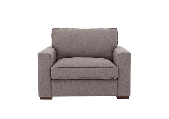 Cory Fabric Snuggle Chair - Grey