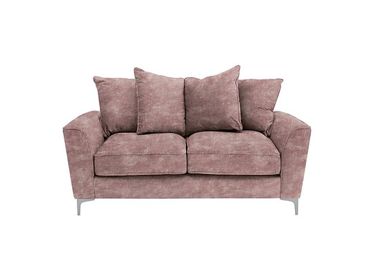 Legend 2 Seater Pillow Back Fabric Sofa - Pink