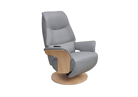 Olaf Leather Look Swivel Recliner Chair