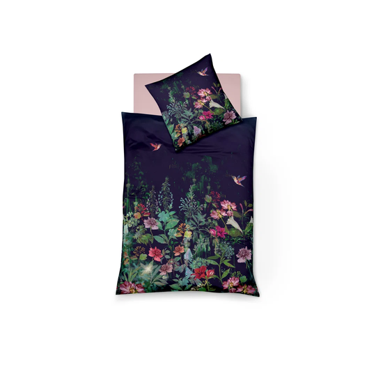 Bed Art S Black/Green/Red 205 TC Reversible Duvet Cover Set