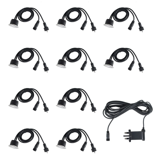 Mirakel 1 Light LED Deck Step and Rail Light (Set of 10)
