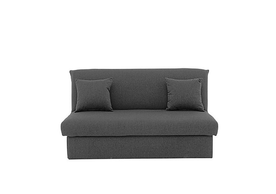 Versatile 2 Seater Fabric Sofa Bed No Arms - Grey