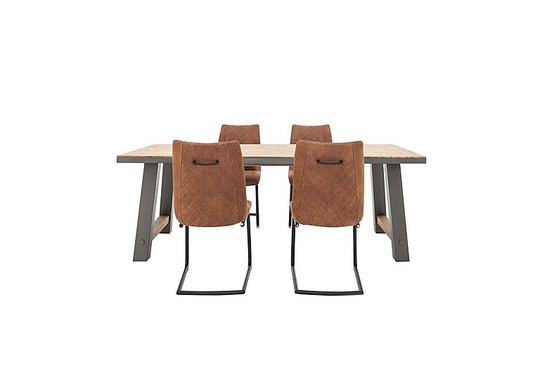 Habufa - Baltimore Dining Table and 4 Dining Chairs Set - 180-cm
