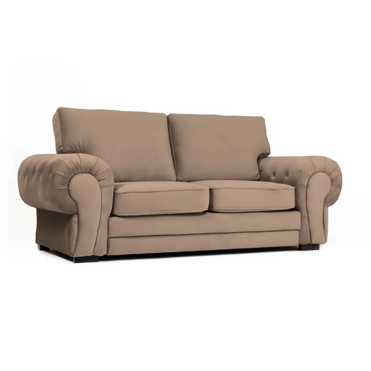 Verona 198Cm Velvet Scroll Arm Sofa